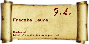 Frecska Laura névjegykártya